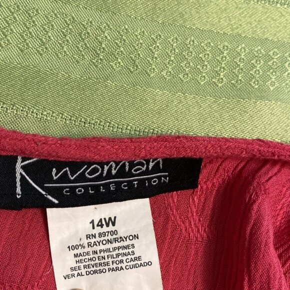 Women’s‎ Vintage K Woman Collection Pink Dress Jacket with Embroidered Size 14 - Picture 7 of 12